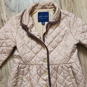 Janie and Jack Light Brown Quilted Puffer Jacket